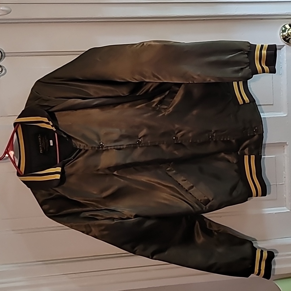 Vintage Pro Classic Wisconsin Wildlife Foundation‎ Satin Quilted Jacket Large